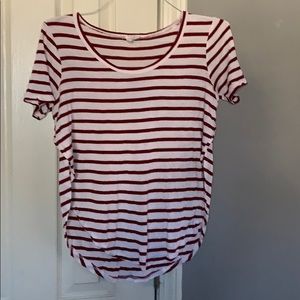 LA Hearts Red and white striped shirt
